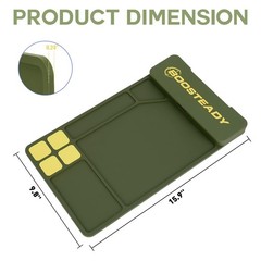 BOOSTEADY Gun Cleaning Mat, Pistol Anti-Slip Rubber Army Green