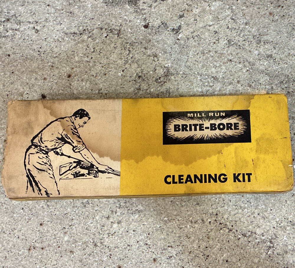 BRITE – BORE New Old Stock 38 Cal Cleaning Kit w/ Rod, Oil & Patches