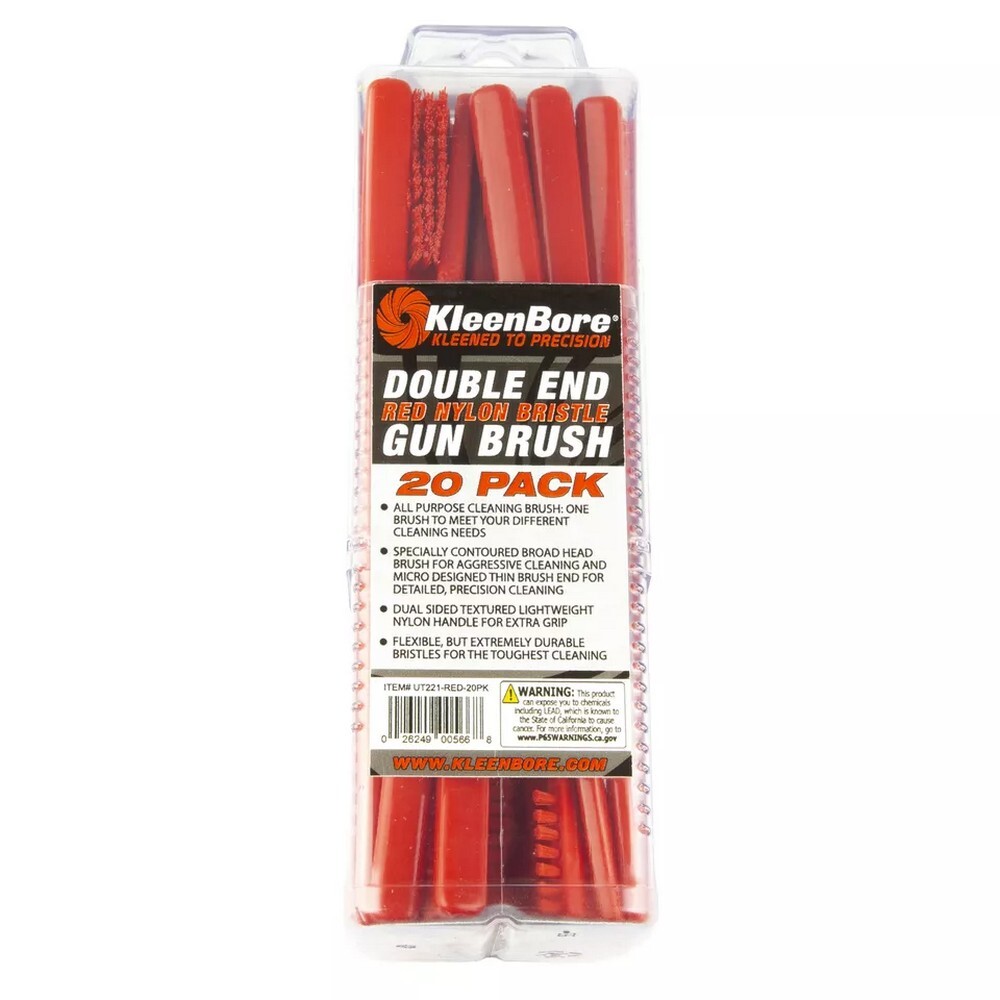 Kleen Bore Double Ended Nylon Cleaning Brush Red 20 Per Pack – UT221RED20PK