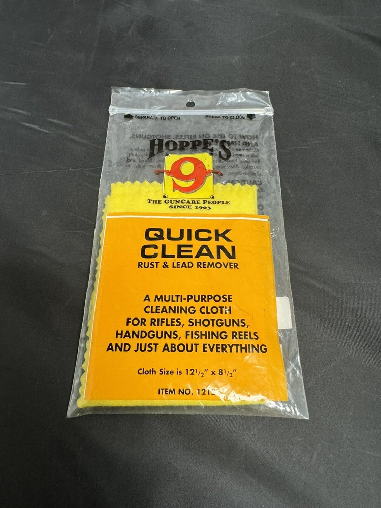 Hoppe’s Quick Clean RUST & LEAD Remover Cloth 1215 New
