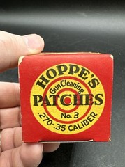 Vintage (FULL BOX OF 100 ) Hoppes No. 3 Gun Cleaning Patches .270-.35 Caliber