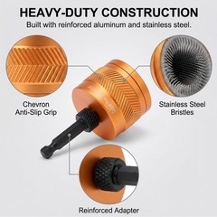 Copper Pipe Cleaner Set 1/2 3/4 Inch with Stainless Steel Bore Brushes Kit for