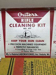 Vintage Outers Gunslick Rifle Gun Kit #477 30 Cal Red Metal Box, Made In USA VGC