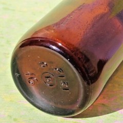 Vintage OUTERS Gun Cleaning Solvent Brown Glass Bottle with Cap