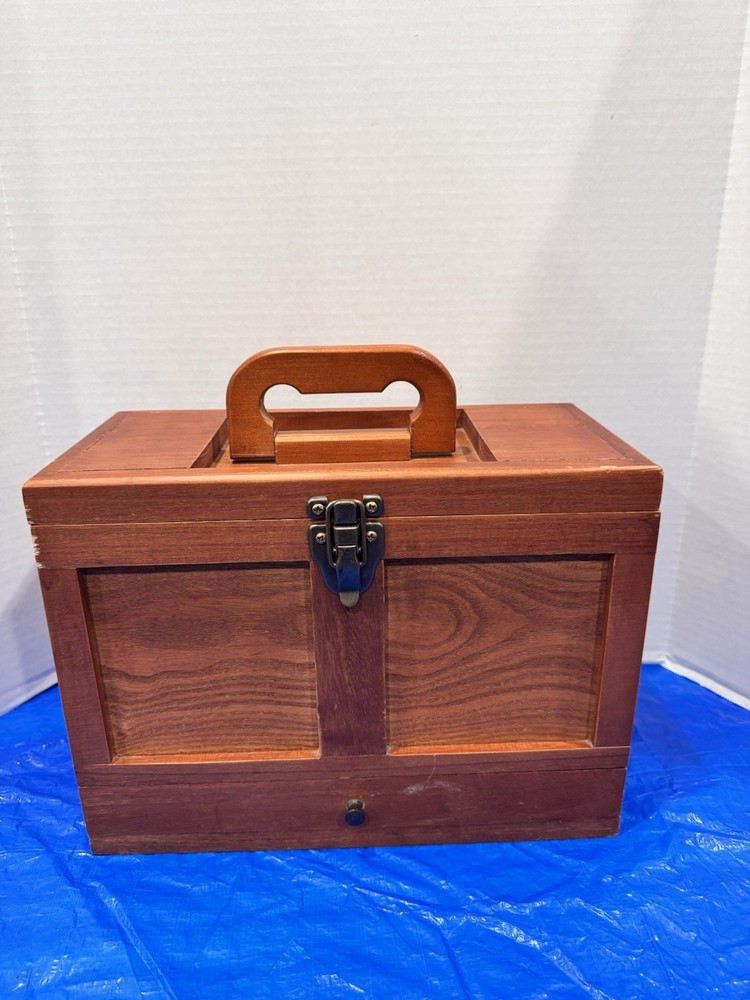 DAC Gunmaster Universal Gun Cleaning Kit Wood Case Brass Rods Multi Caliber