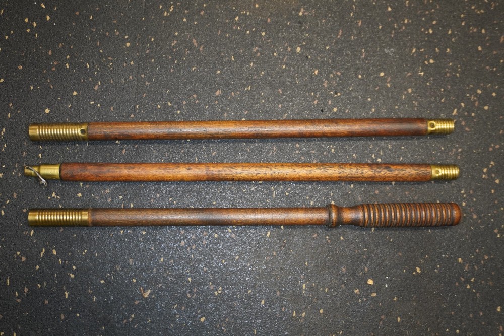 Vintage 3 piece Wood Shotgun Cleaning Threaded Rod