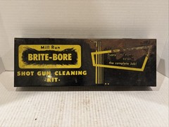 Vintage Mill Run Brite-Bore Shotgun Cleaning Kit Box And Supplies