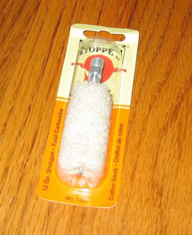 HOPPES CLEANING COTTON CLEANING SWAB BRUSH 12 GA SHOTGUN 5/16-27 SHOOTING RANGE