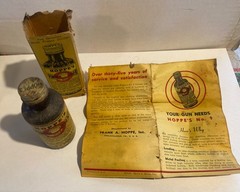 VTG Hoppes No. 9 Gun Bore Nitro Cleaning Solvent ORIGINAL BOX Instruction + Tin