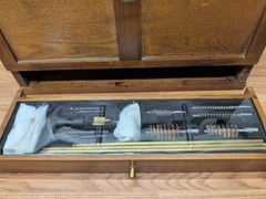 Handmade Wood Gun Cleaning Kit Box For Rifles Handguns Shotguns