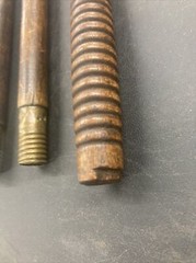 Vintage Three Piece Wood and Brass Gun Cleaning Rod