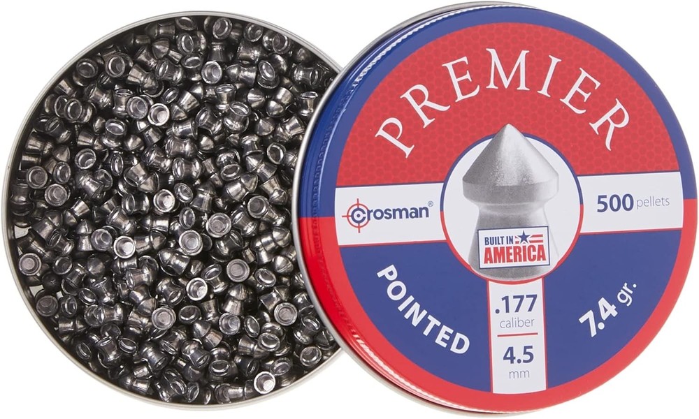Crosman 7-P577 Pointed .177-Caliber Pellets, 1.00 x x 1.00″, lead