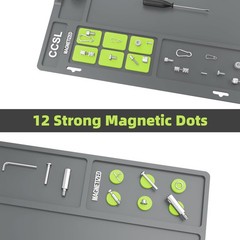 Cleaning Mat 48″x16″, Extra Large Magnectic Mat for All Anti-Slip Rubberized …