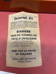 Vintage Marbles Gun Cleaning Kit Steel Case With Cardboard Slip Cover Good Color