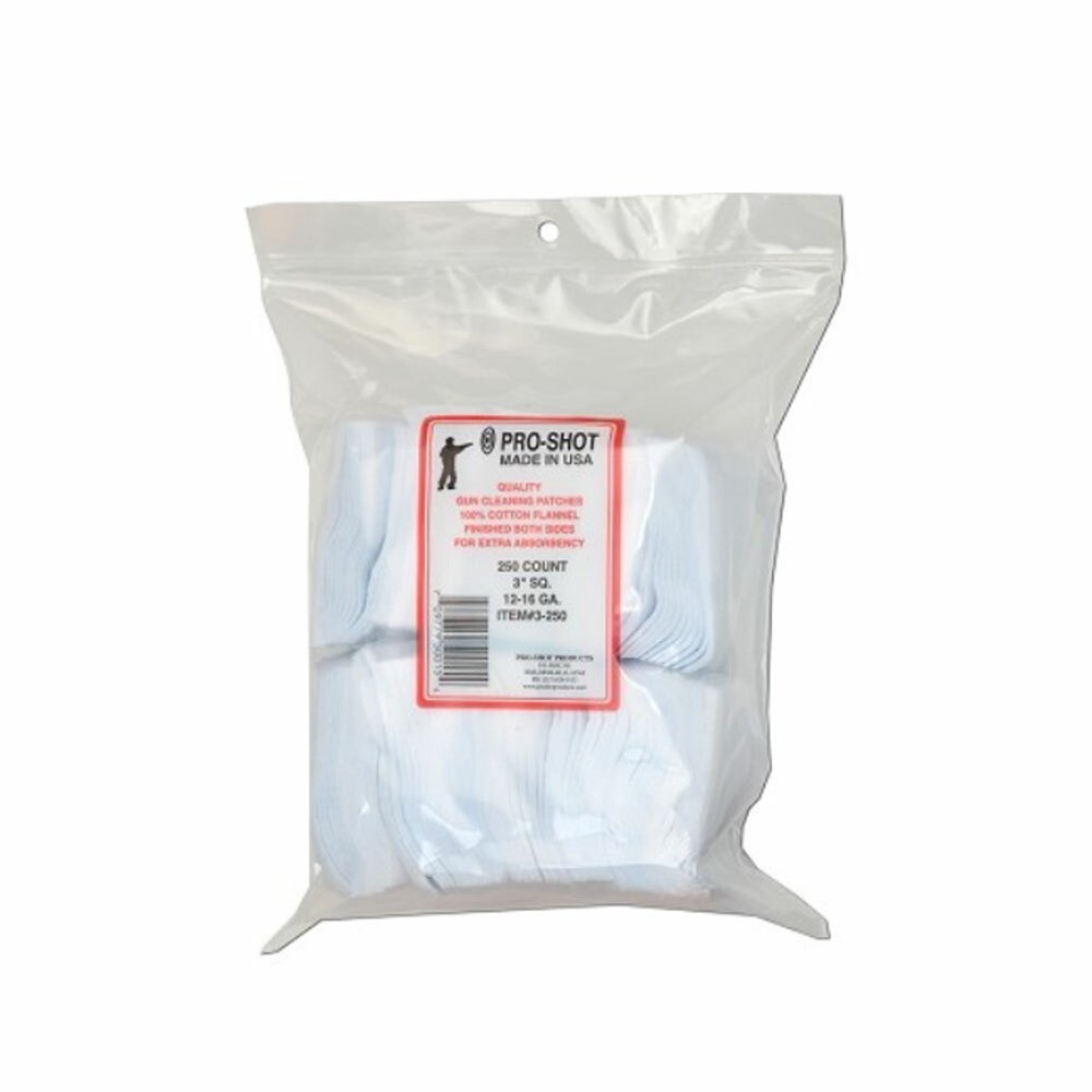 PRO-SHOT PRODUCTS 12-16 Ga 3in Square 250 Count Patches (3-250)