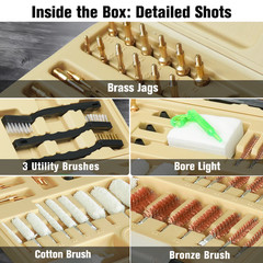 59 Pcs Universal Premium Gun Cleaning Kit Rifle Pistol Shotgun for All Caliber