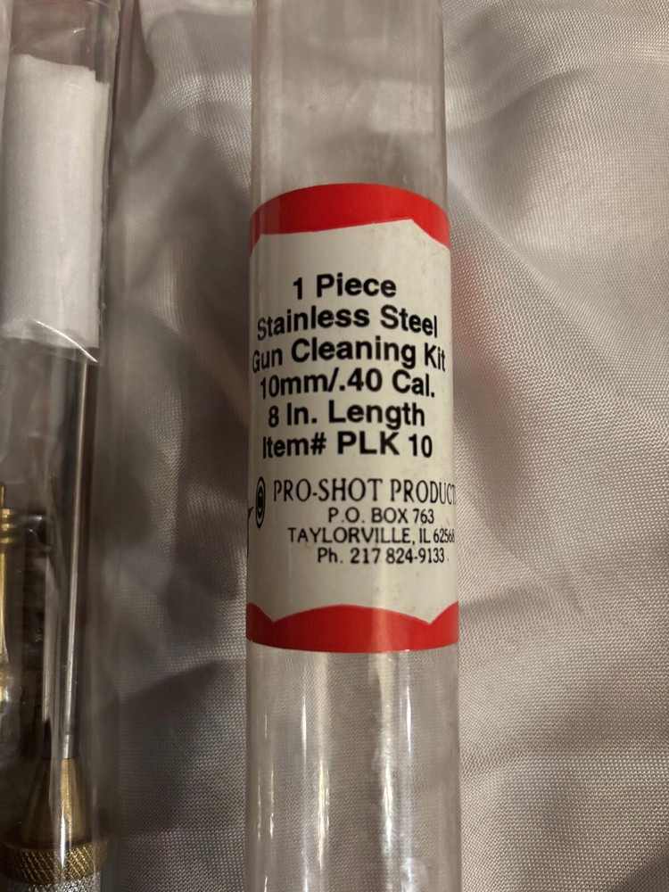 1 Piece Stainless Stell 10mm/ .40 Cal 8″ Cleaning Kit