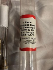 1 Piece Stainless Stell 10mm/ .40 Cal 8″ Cleaning Kit
