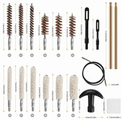 Universal Gun Cleaning Kit for Rifle Pistol Shotgun Muzzleloader for any Caliber