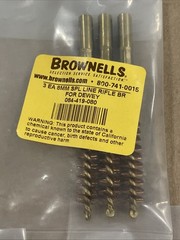 NEW Brownell’s Bronze Bore Brushes LOT of FIVE PACK ASSORTED CALIBER