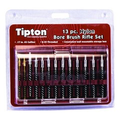 Tipton 13 Piece Nylon Bristle Rifle Bore Brush Set 615333 Black