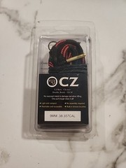 OCZ CZ Bore Cleaner Double Brush Tech 9mm .38 .357 Cal Rope Snake Barrel Cleaner