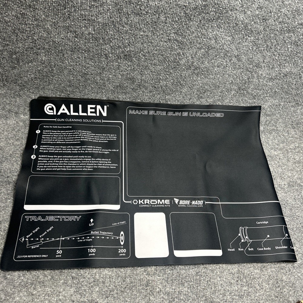 Allen Company Waterproof Firearm Cleaning Mat, N/a, .17 HMR and up