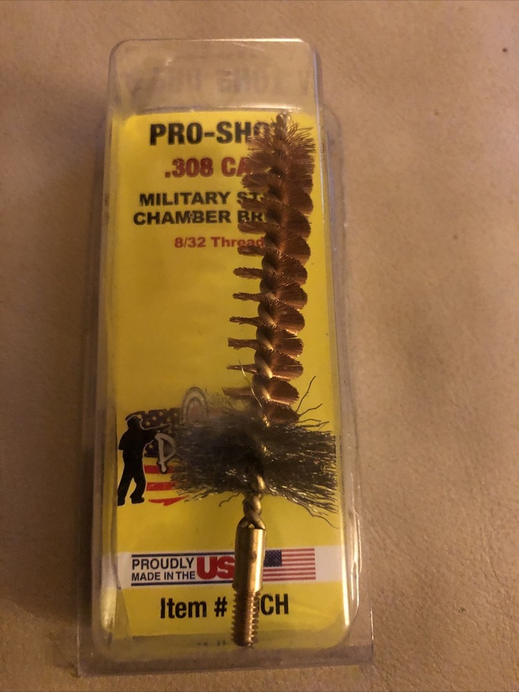 Pro-Shot 308 Military Style Chamber Brush 30CH NEW Cleaning Brush…A