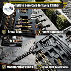 Elite Universal Gun Cleaning Kit for All Guns, Gun Brushes for Pistol Handgun Sh
