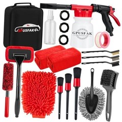 Car Wash Cleaning Kit with Foam Gun Sprayer Detailing Brushes Windshield 16Pcs