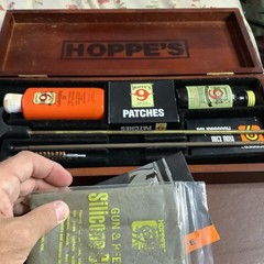 [RARE] VTG HOPPE’S 9 GUN CLEANING KIT COMPLETE LOOKS NEW ESTATE FIND WOOD