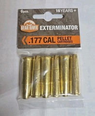 18 Dan Wesson Revolver Cartridge .177-Caliber Pellets + 6 Bear River NEW Pack