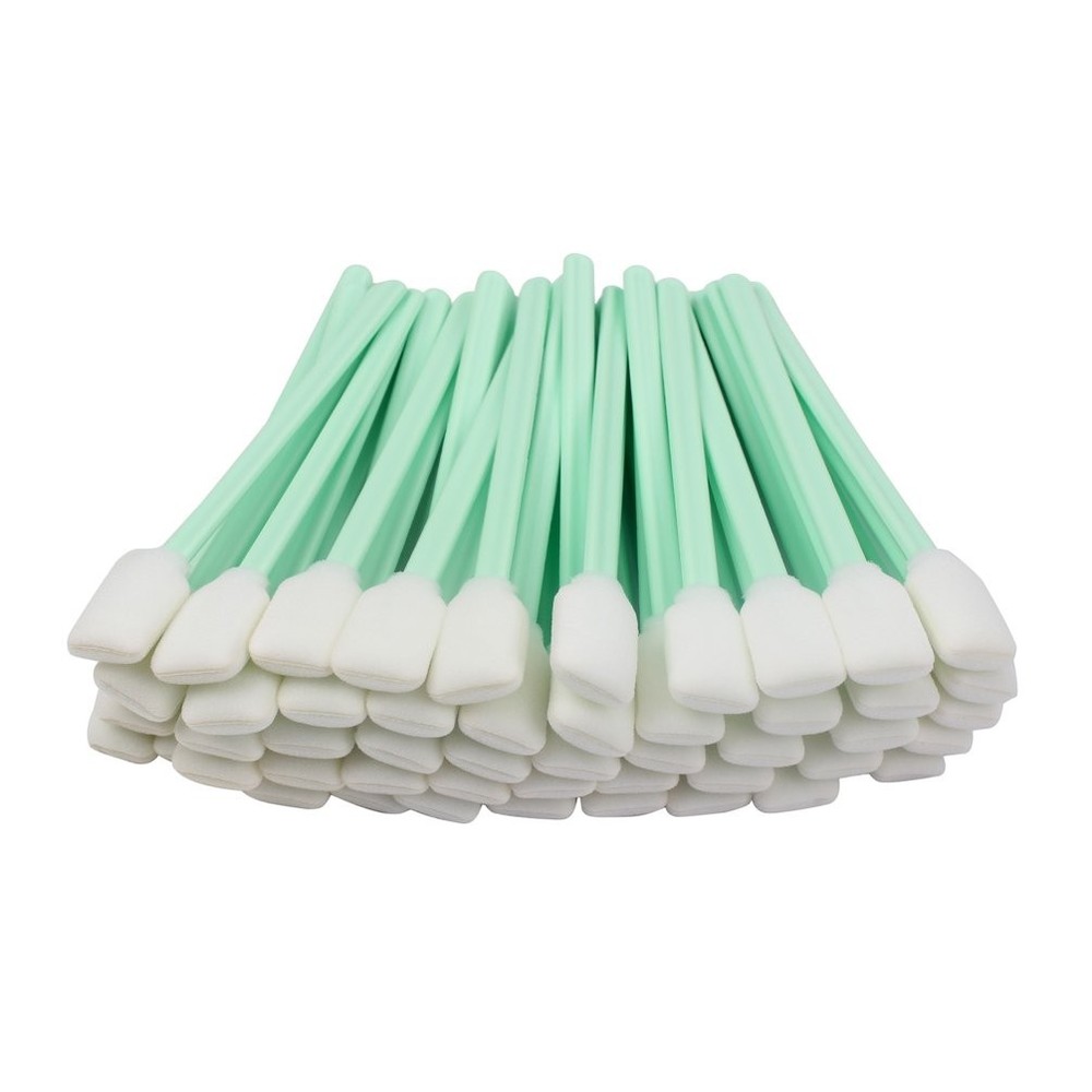 LOVEDAY 100pc 5.1″ Square Rectangle Foam Cleaning Swab Sticks for white