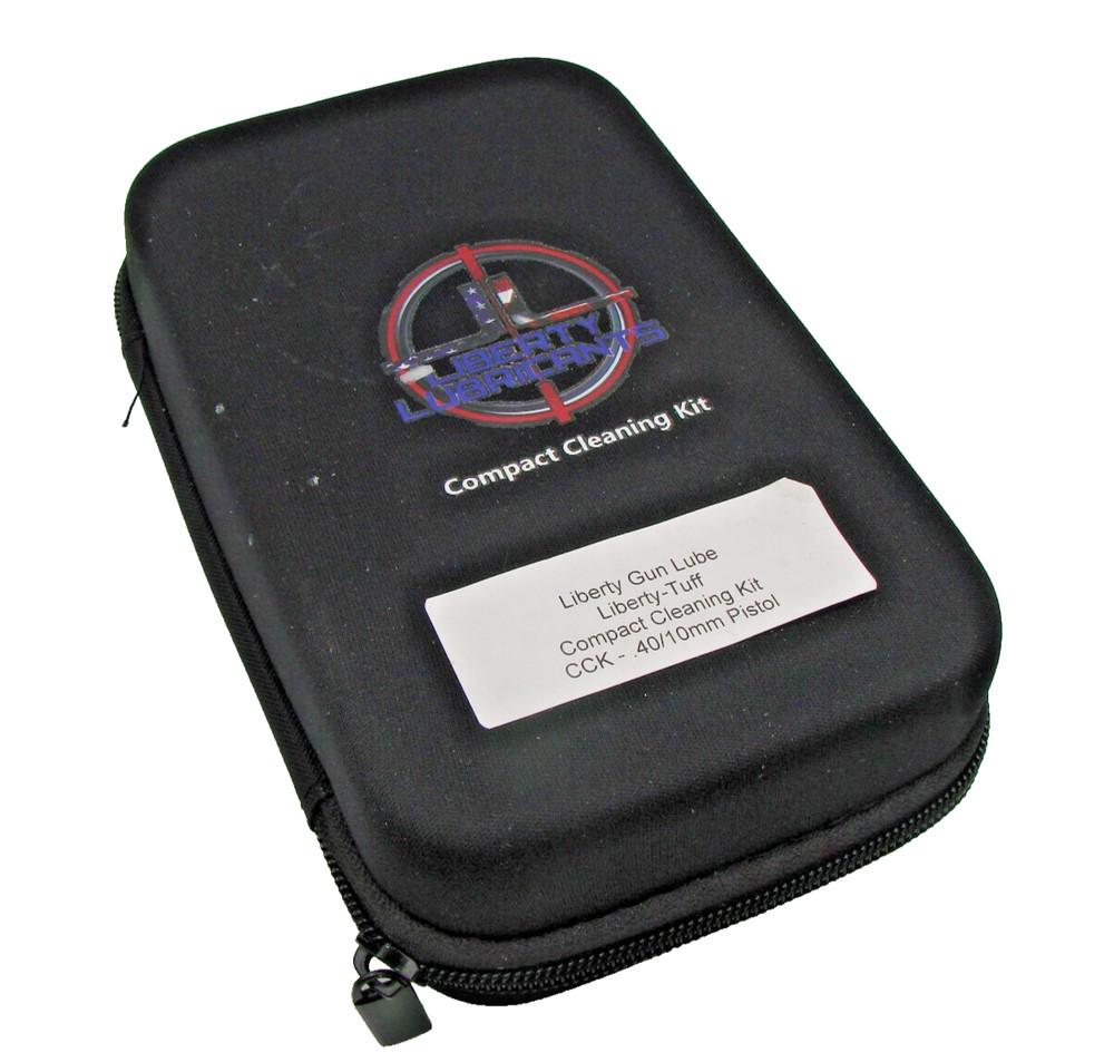 Liberty Lubricants Compact Cleaning Kit Gun Lube .40/10mm Pistol Black Zip Case