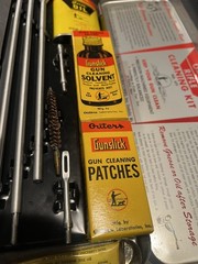 Vintage Outers Gunslick Rifle Gun Kit #477 30 Cal Red Metal Box, Made In USA VGC