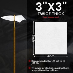 3” Gun Cleaning Patches Highly Absorbent Cotton Cloth, Square Patches – 480 Pcs