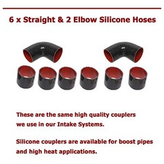 28″ x 7″ x 2.5″ Universal Intercooler Kit with Intercooler + 2.5″ 8pcs Bent