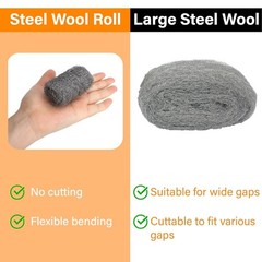 15 Count Gap Blocker: Steel Wool Rolls for Safe Indoor & Outdoor Pest Control
