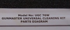 Gunmaster Universal Gun Cleaning Kit Model UGC 76W Wooden Box Brush Swab Rod
