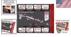 Oil-Resistant 19×16 Smart Gun Cleaning Mat with Magnetic Parts Tray & Guides