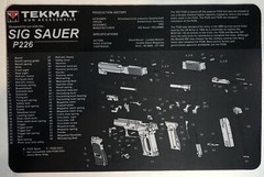 TekMat TEK-R17-SIGP226-TEK Gun Cleaning Mat 11”x17”