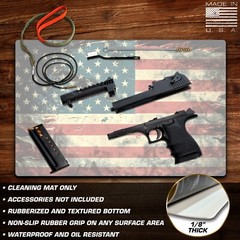 Factory Crafts Gun Cleaning Maintenance Premium Mat Non-Slip Waterproof -USAFlag
