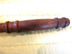EARLY OAK SHOTGUN CLEANING RODS,COPPER BRUSH ,2 WOOL SWABS,INTERCHAGEABLE