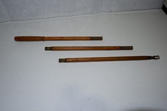 ANTIQUE Rifle or Shotgun Wood & Brass Cleaning Rod – 3 Piece Wooden – Vintage