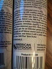 3- 5oz Tubes of American Outdoors T/C Arms Bore Butter