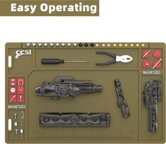 Pistol Gun Cleaning Mat Gun Cleaning Pad with Magnetic Organizer Parts Tray