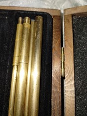 Universal Gun Cleaning Kit in Wooden Case – Mostly Complete, Used Condition
