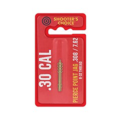 Shooter’s Choice Pierce Point Jag .30 Caliber 8-32 Threads Brass for Cleaning