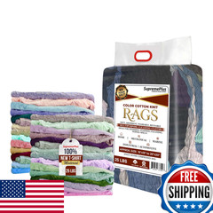 Supremeplus Premium Color Knit Cleaning Rags 25 Lbs. Bag Shop Cloths Bulk For