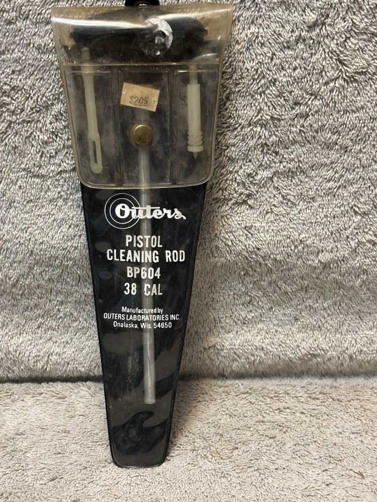 Vintage Outers Pistol Cleaning Rod & Attachments & Sleeve 38 CAL BP604